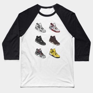 AJ 4 Retro Sneaker Collection Baseball T-Shirt